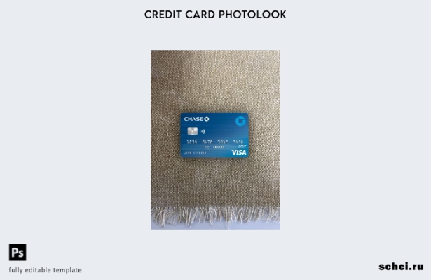 цифровая загрузка USA Chase Bank Visa, дебетовая карта, фото, передний шаблон